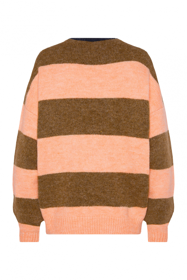 Pullover KA:MILE mit Streifenmuster und Intarsia-Design