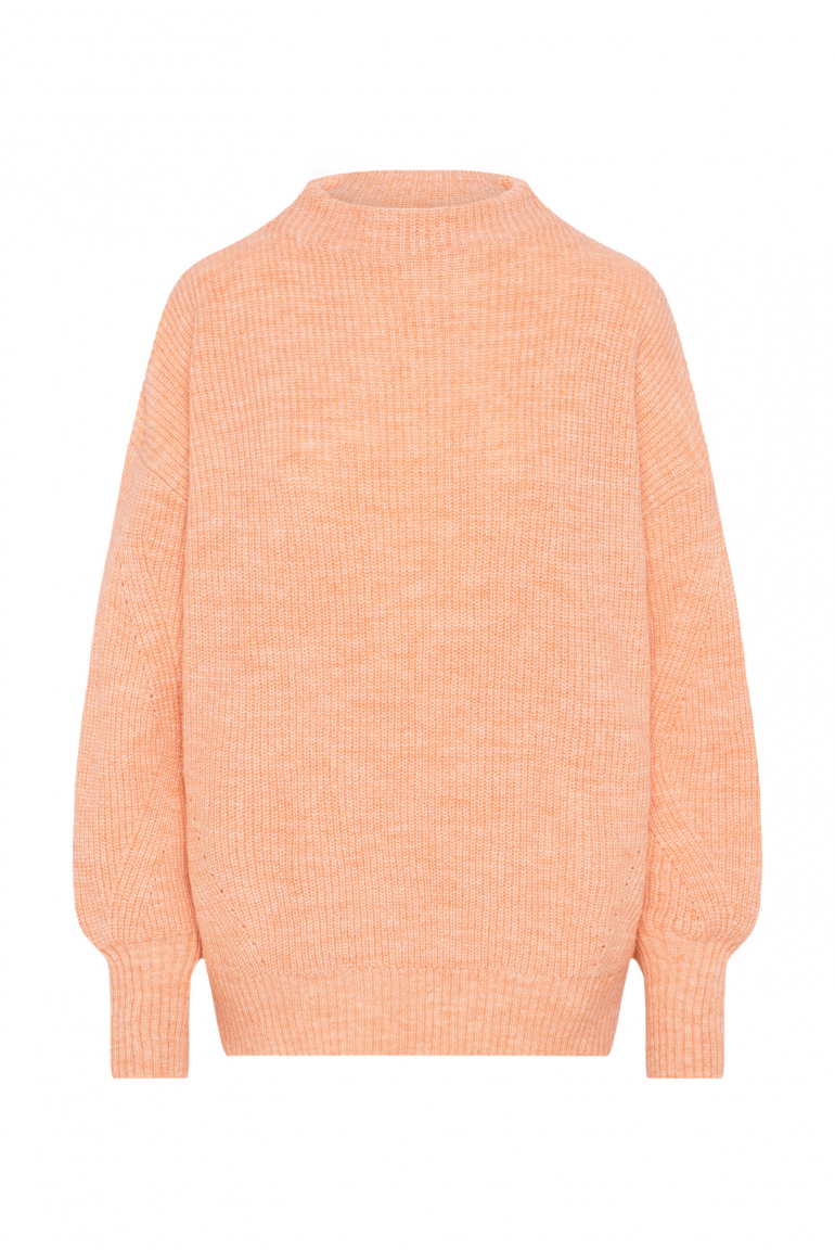 Pullover KAR:MA mit Rippstrickmuster und Ballonärmeln