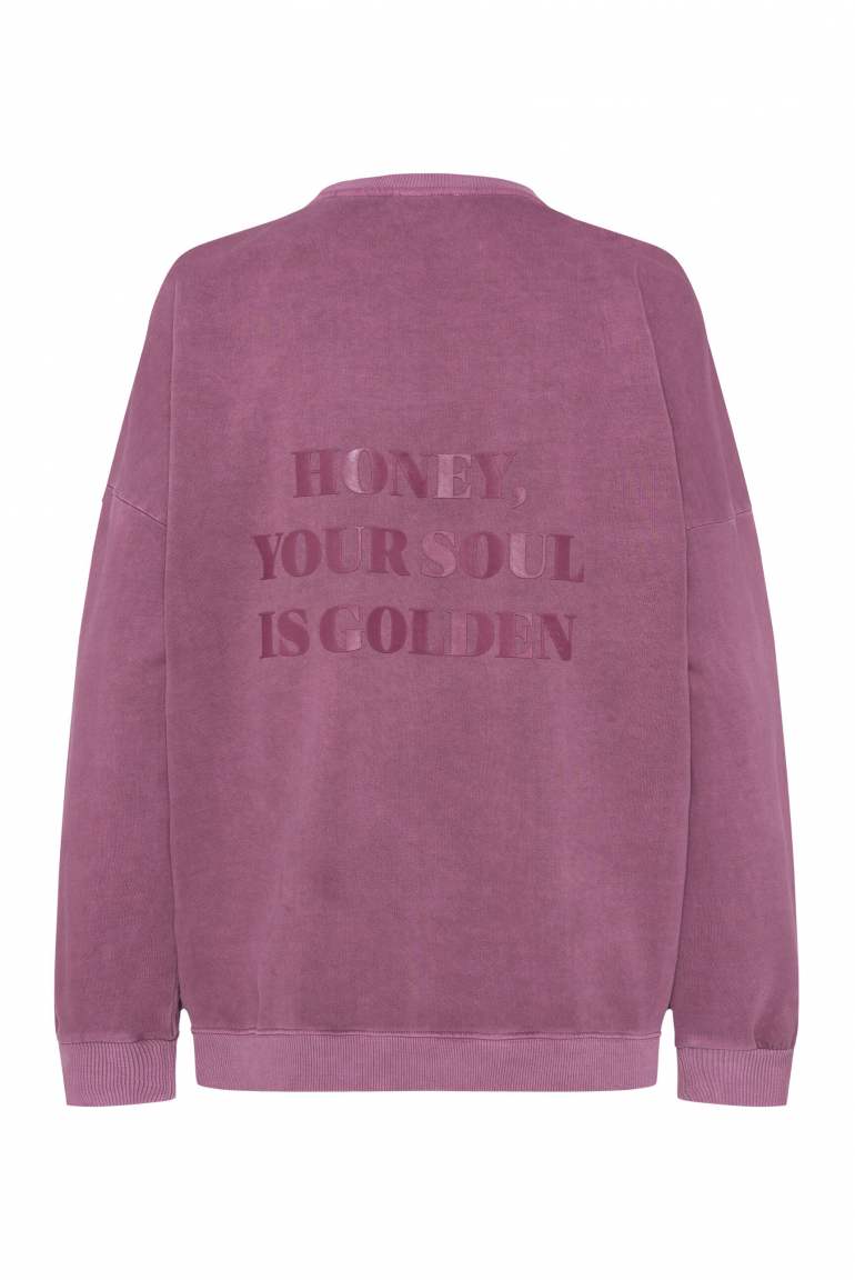 Sweatshirt SMIL:LA mit Vintage-Waschung und Backprint