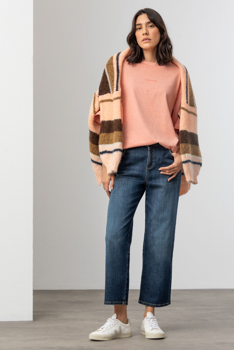 T-Shirt TEC:LA Oversized mit gewaschener Optik