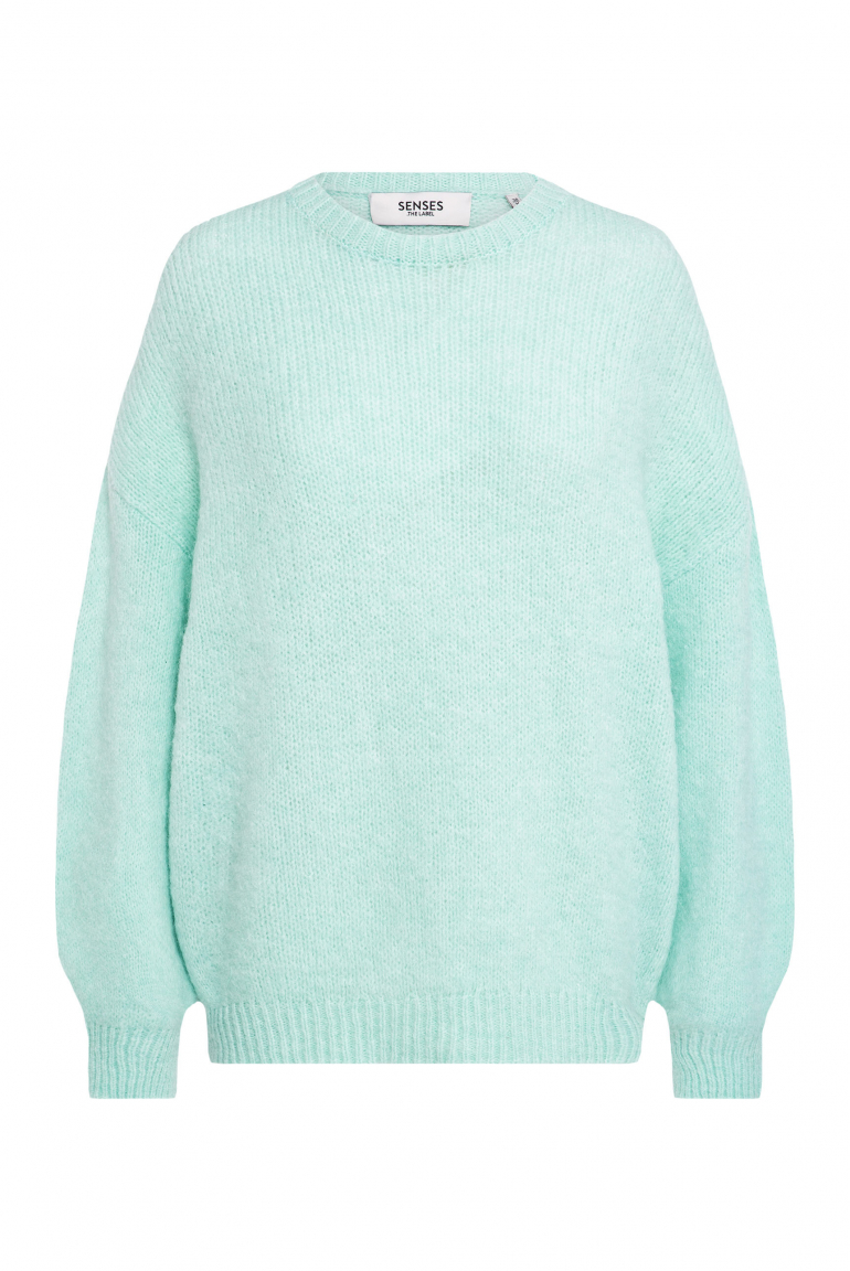 Flauschiger Pullover KAMI:LE mit Rundhalsausschnitt