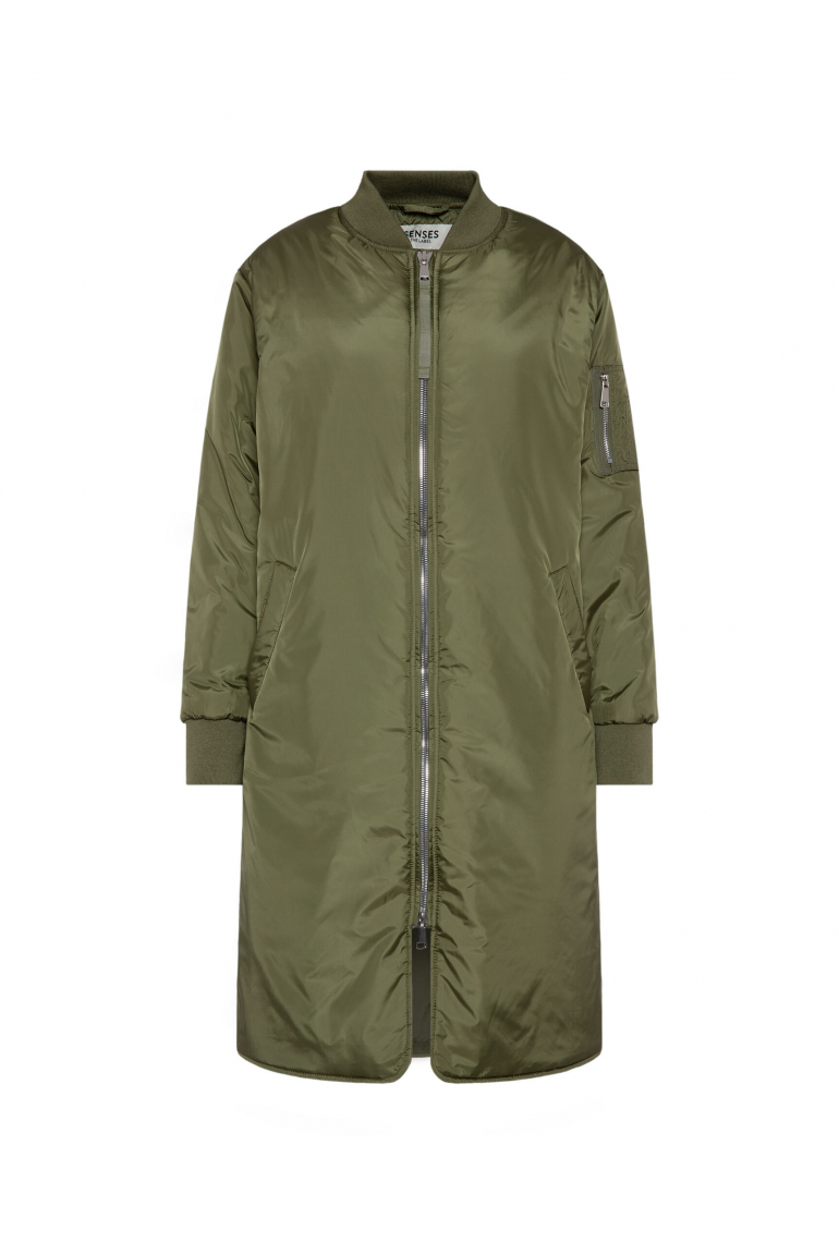 Lange Jacke im Blouson-Stil