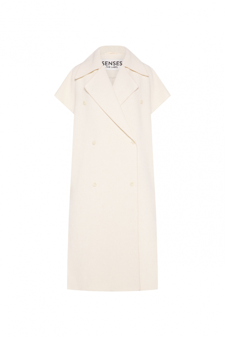 Lange Weste O:LA aus Woll-Mix mit Reverskragen