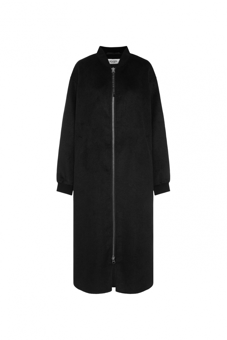 Langer Wollmantel O:DA im Blouson-Stil