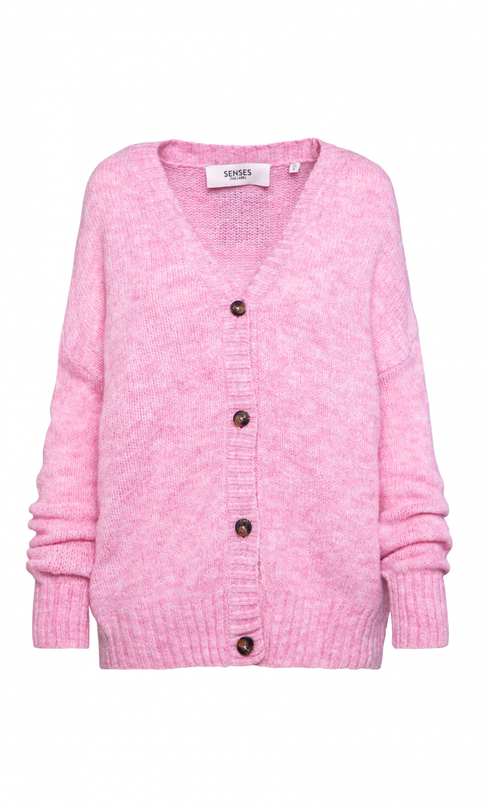 Melierter Oversized Cardigan KO:FU mit V-Ausschnitt