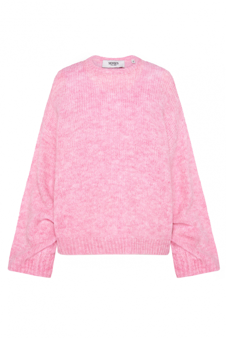 Melierter Pullover KO:BE mit weiten Ärmeln