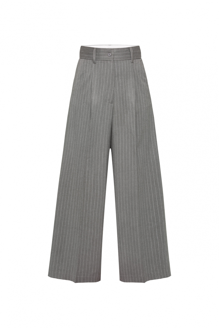 Nadelstreifenhose PE:RI mit extra weitem Bein