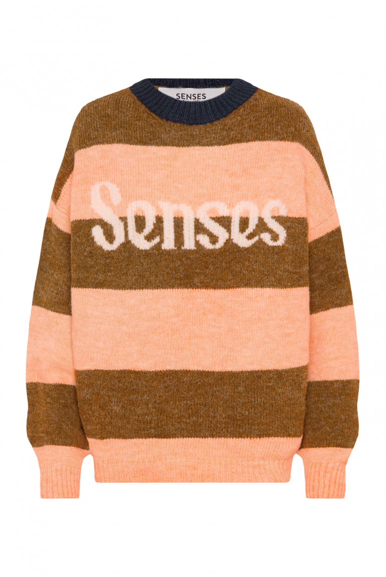 Pullover KA:MILE mit Streifenmuster und Intarsia-Design