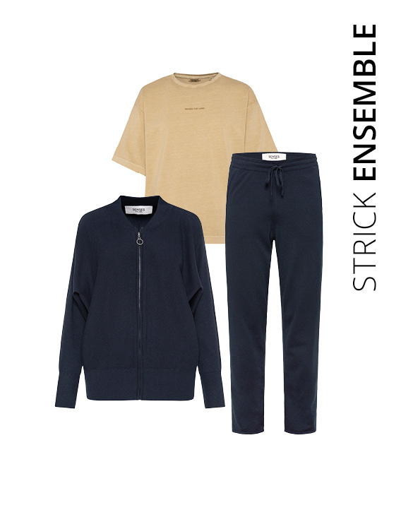 Bild von Cardigan, T-Shirt und Hose